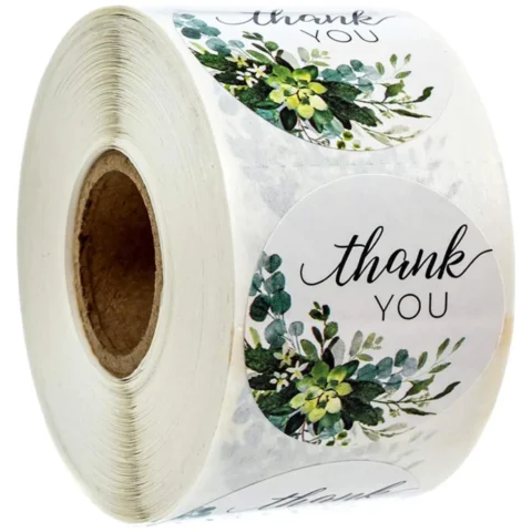 Okrągłe naklejki dekoracyjne Thank You ślub prezent 500 szt 2,5 cm