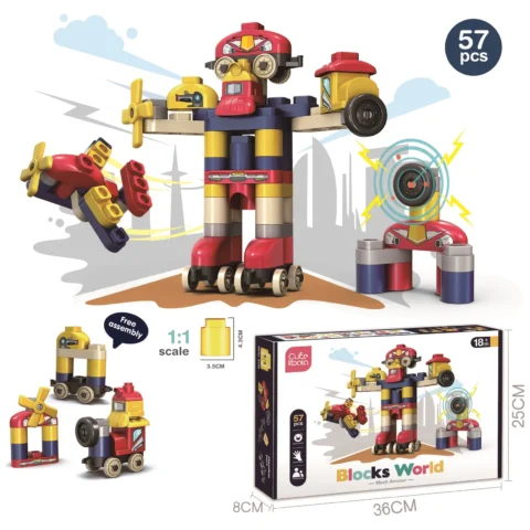 Zestaw klocków konstrukcyjnych Robot i Samolot 57 el. Edukacyjne DUPLO