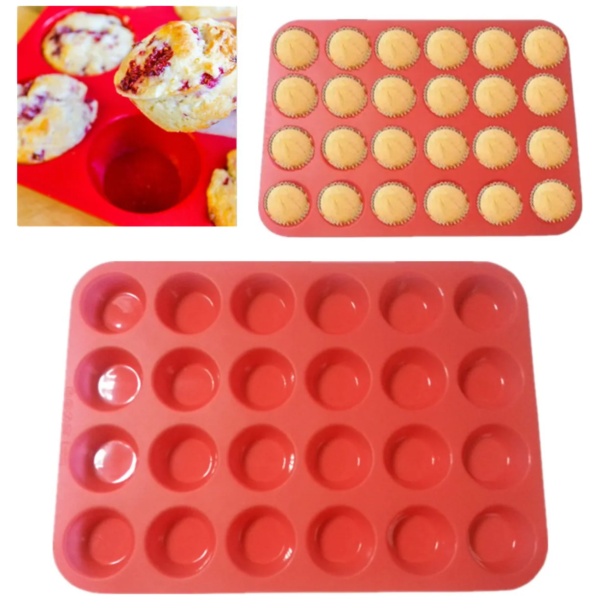 Silikonowa forma do babeczek, muffinek na 12 sztuk - obrazek 4