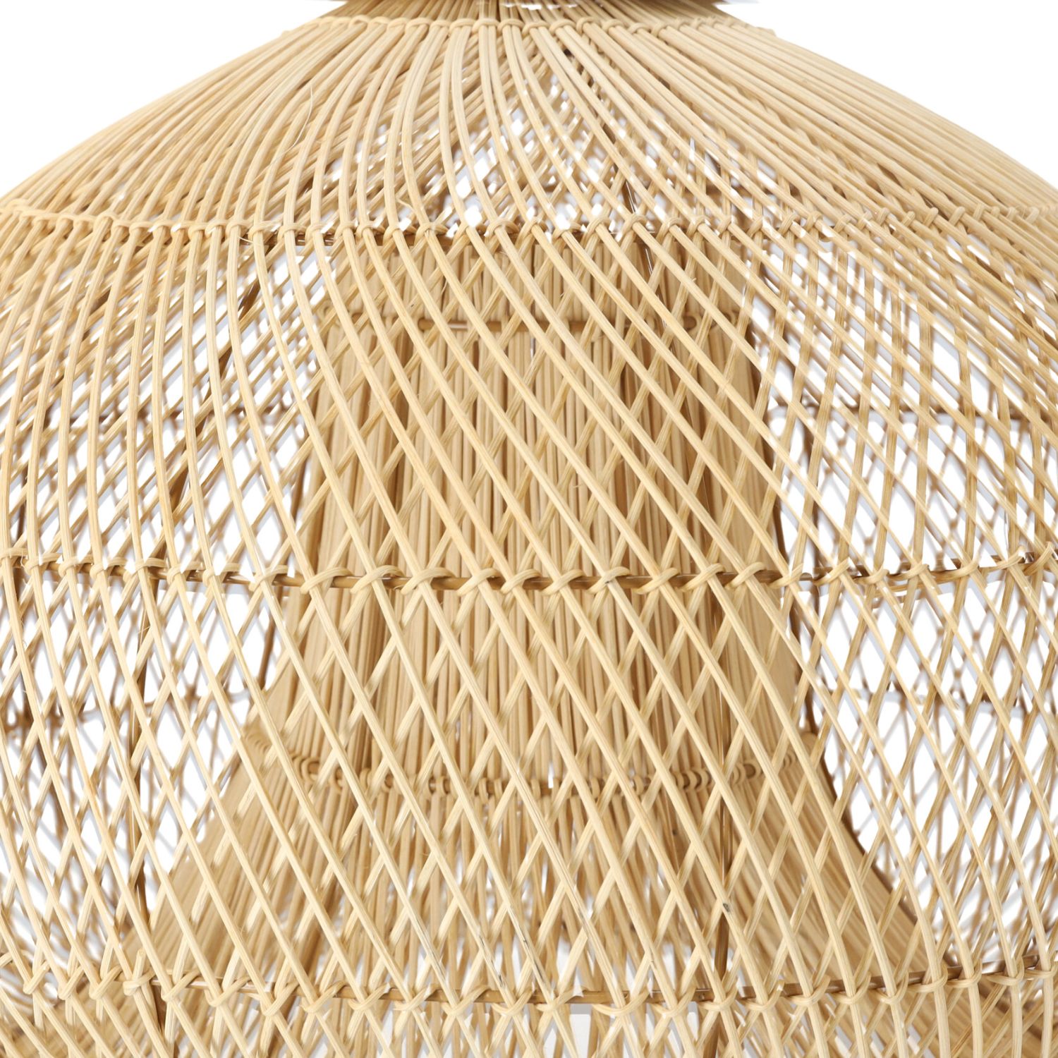 Dekoracyjna rattanowa lampa wisząca - 50 cm (naturalny kolor) - obrazek 5