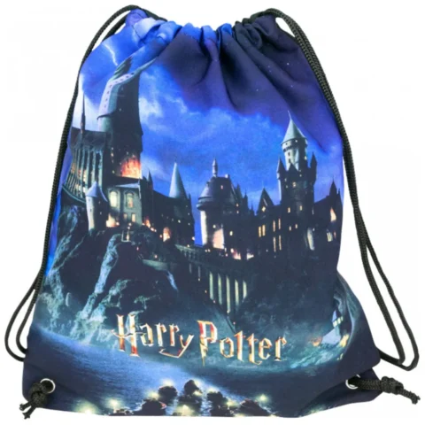 Plecak materiałowy Harry Potter Noc w Hogwarcie czarny licencjonowany