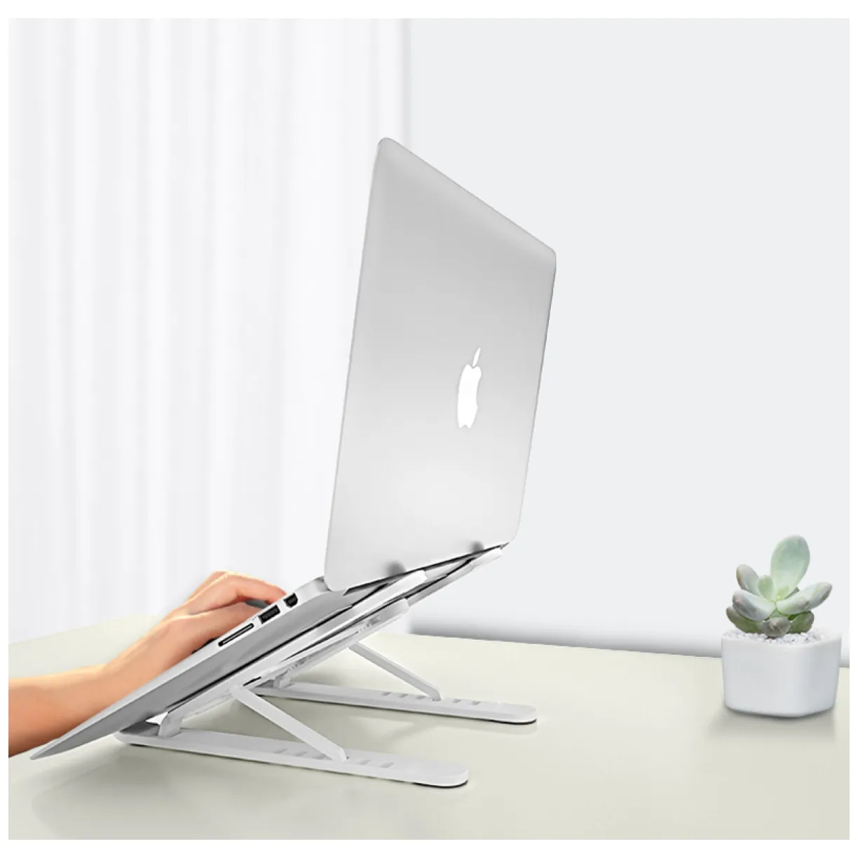 Składana podstawka do laptopa biała