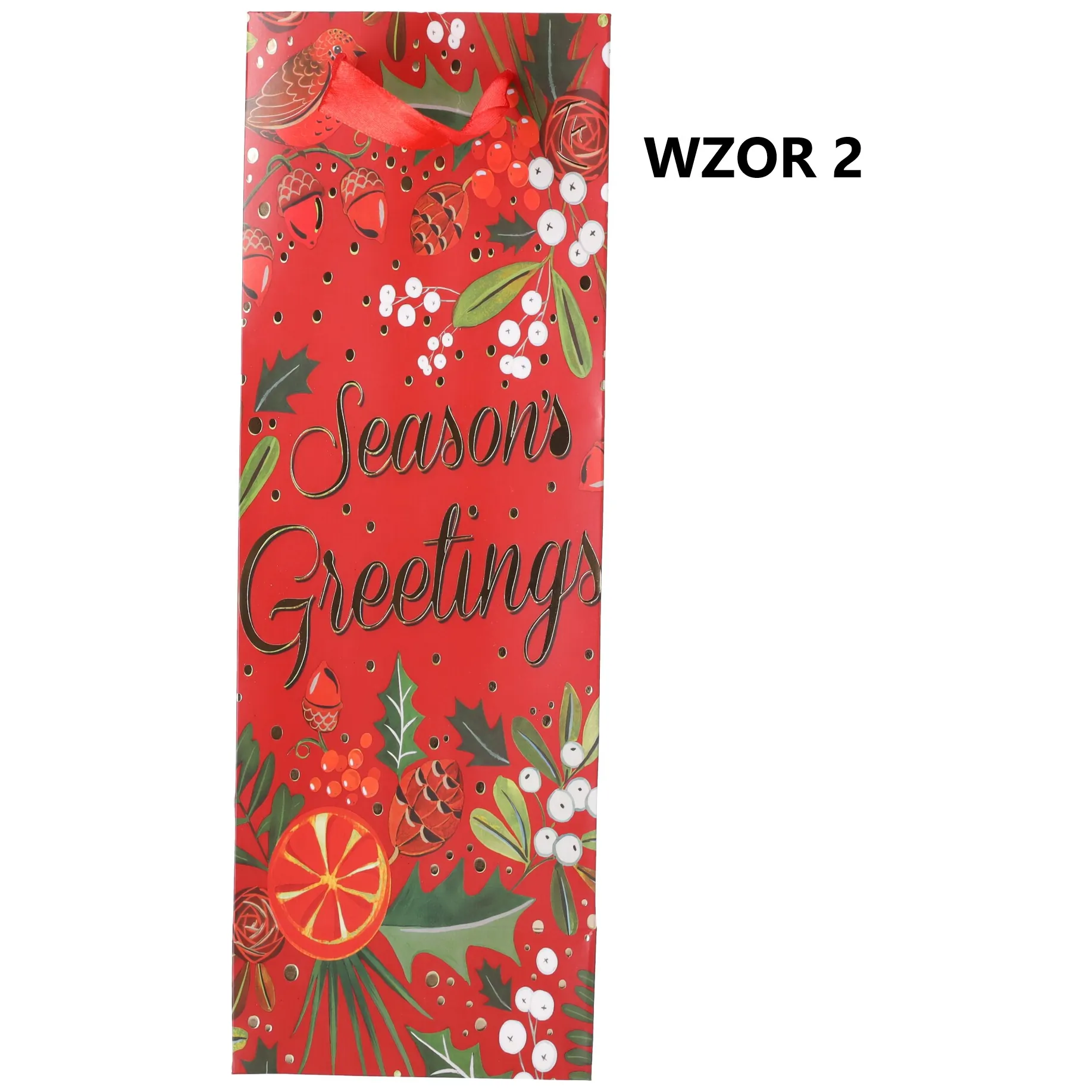 Torebka na prezent świąteczna 35x12x10 cm Mix wzorów - obrazek 2