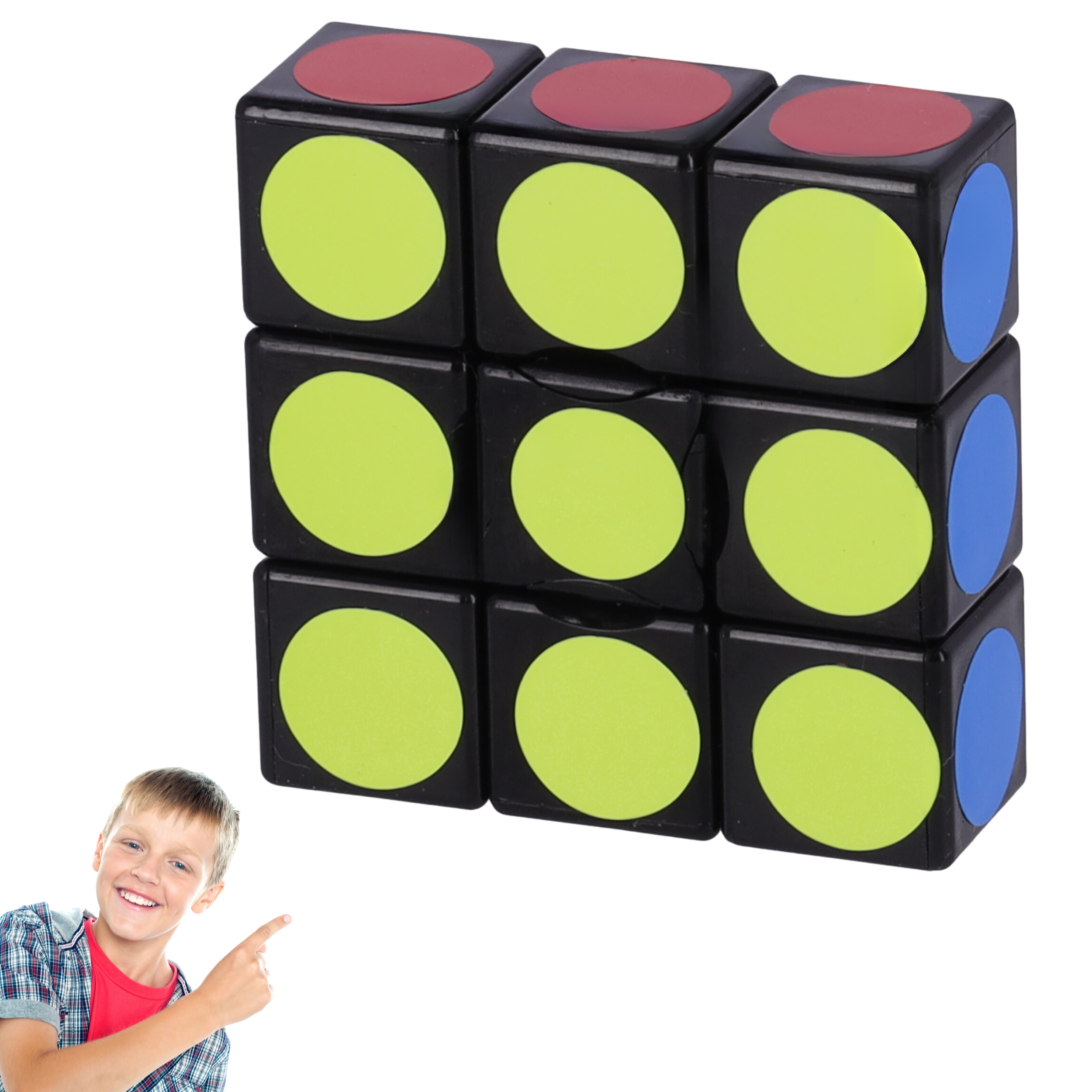 Łamigłówka logiczna 1x3x3 - kolorowa kostka edukacyjna dla dzieci 6+ - obrazek 2