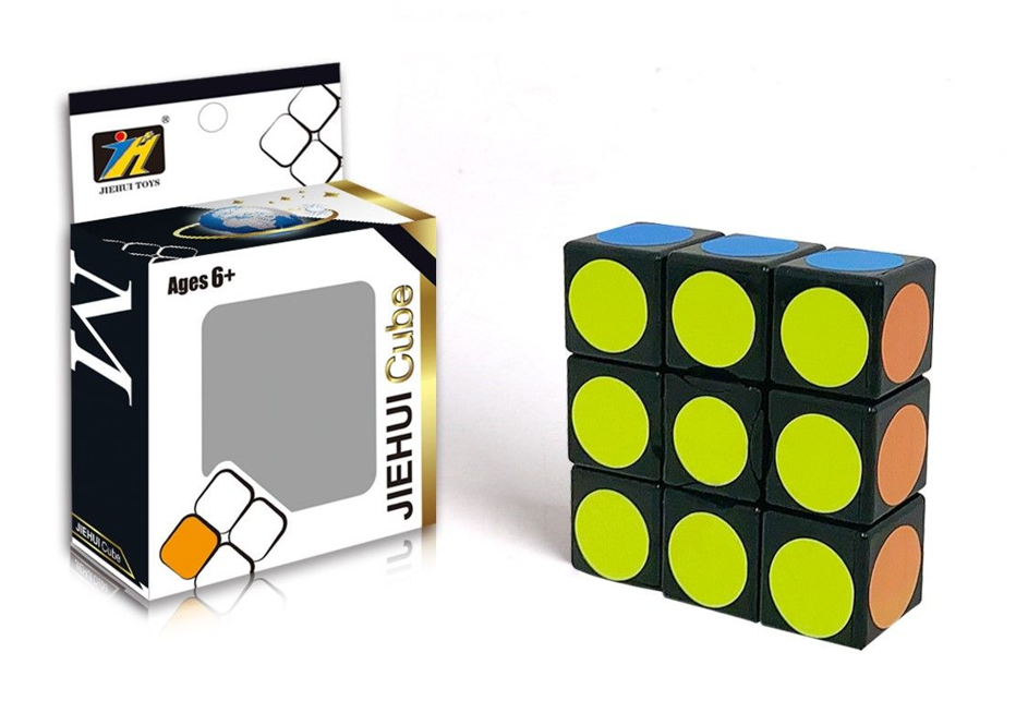 Łamigłówka logiczna 1x3x3 - kolorowa kostka edukacyjna dla dzieci 6+