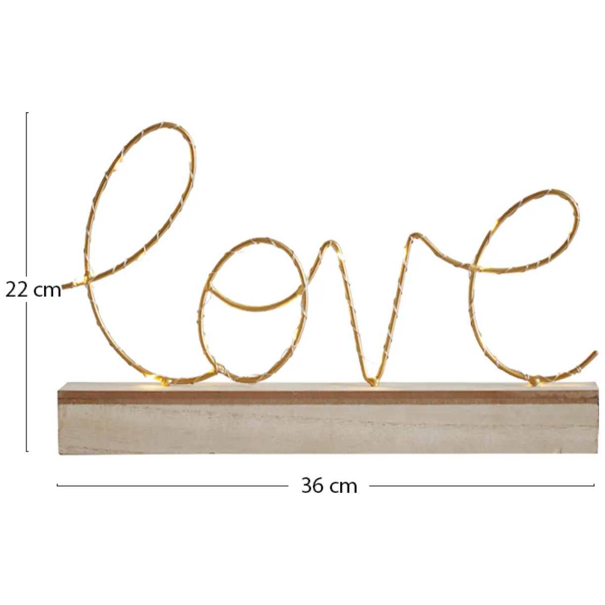 Dekoracja stojąca "LOVE" z oświetleniem LED - obrazek 12