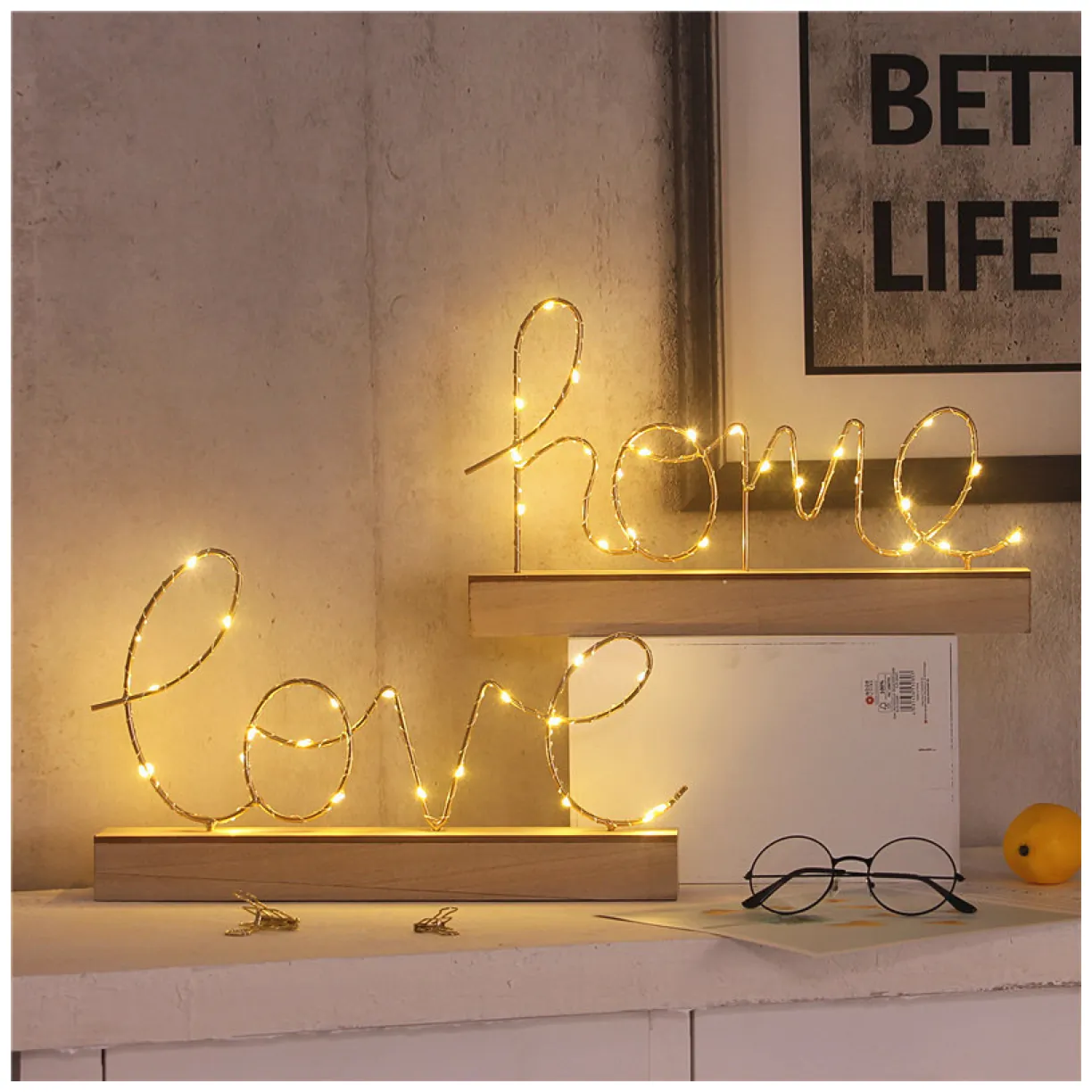 Dekoracja stojąca "LOVE" z oświetleniem LED - obrazek 7