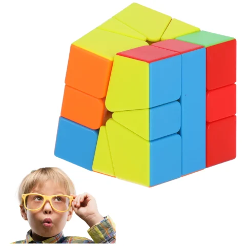 Wielokolorowa kostka Rubika 3x3x3 łamigłówka logiczna dla dzieci od 6 lat