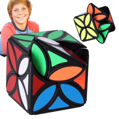 Kostka logiczna 3x3x3 Leaf Clover - wielokolorowa łamigłówka edukacyjna dla dzieci